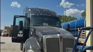 Semi truck interior detail