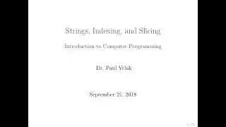 Lecture 6 Section 1 --  Strings