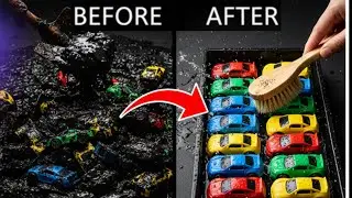 EXTREME SAND CAR CLEANING 1 HR | SATISFYING TOY RESTORATION & DUSTING|ASMR SATISFYING SAND CAR