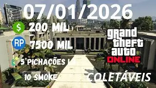GTA 5 Online 10 Smokes 5 Pichações 👉07/01/2026