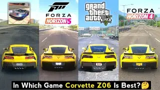 Corvette Z06 Sound & Top Speed - Extreme Car Driving Simulator vs Forza Horizon 5 vs FH 4 vs GTA 5