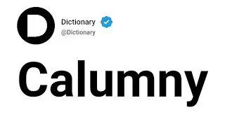 Calumny Meaning In English