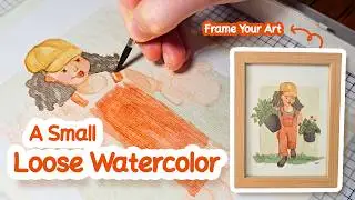 A Little Watercolor for My Work Desk | Loose Watercolor Painting
