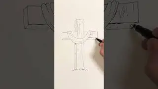 How to Draw a Simple Cross #drawing #cross #jesus