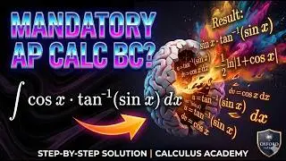 integral of cos x * arctan(sin x) dx🔥step-by-step substitution and integration by parts formula