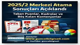 SONU&Ccedil;LAR A&Ccedil;IKLANDI ! 2025/2 Merkezi Atama Sonu&ccedil;ları A&ccedil;ıklandı | Taban Puanları ne oldu ?