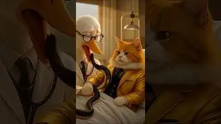 A Snake Bite a Dr Duck | Cat Story |#shorts#funny#cat