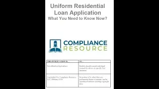Revised Uniform Residential Mortgage Loan Application: What You Need to Know Now
