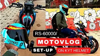 Easy & best motovlogging setup | how to mount action camera on helmet |odisha'smotovlogger| #duke390