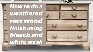How to BLEACH wood furniture & white wash to GET RID of ORANGE tones