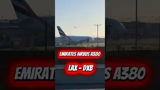 EMIRATES AIRBUS A380 TAKING OFF FROM LAX #airport #takeoff #planespotting #shorts #airbus #aviation
