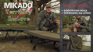 Lóżka karpiowe Mikado Territoty i Enclave oraz dodatkowa noga i pokrowiec na łóżko