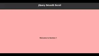 jQuery Smooth Scroll Effect | Simple Scroll Navigation Tutorial