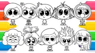 Cute Inside Out 2 Coloring Pages | Joy, Anger, Sadness, Anxiety & More!