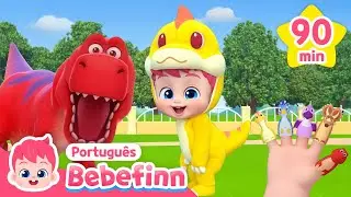 Vamos Brincar com T-Rex! 🦖 | + Compilação | Bebefinn em Português-Canções Infantis