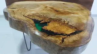 Mesa de centro resinada - veja como fiz