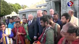 Prime Minister Scott Morrison's visit to Sri Shiva Vishnu Temple