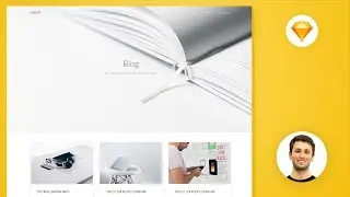 E Commerce Website in Sketch Tutorial: Blog Page UI 👉PART 8
