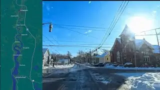 Sunny Winter Drive | Annapolis Royal to Bridgetown | Nova Scotia #4k #explore #adventure #driving 