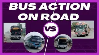5 Luxury AC Buses & 1 Non-AC Bus at Full Speed | City Rush Road Action🔥#viralvideo #youtubevideo 