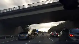 Driving on A312,  M4 motorway towards Slough Sunday September(1)