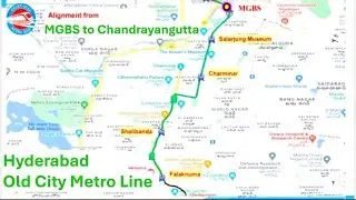 Hyderabad Old city Metro Green line 3D Visual ll MGBS to Chandrayangutta 7.5km distance ll Phase 2