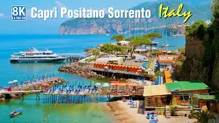 8K Ultra HD - Capri Positano Sorrento drone tour, Italy