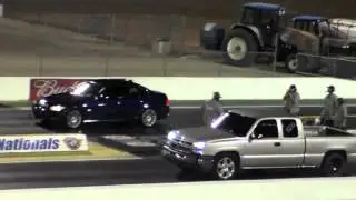 Kyle Shaefer Turbo Silverado Goes 12.20ET 112MPH @ LVMS Midnight Mayhem
