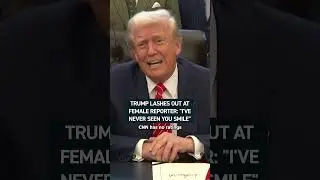 Trump had a go at a CNN journalist after she interrupted him to ask about Epstein survivors 🔴
