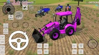Tractor trolley loading JCB Tractor Trally loading