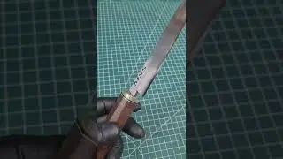 Showing off my first handmade knife! 🗡️#HandmadeKnife #CustomKnife #ChefKnife #KnifeCraftsmanship
