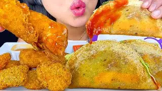 ASMR Jack In The Box Crunchy Taco, Egg Rolls And Jalape&ntilde;o Poppers | EATING SOUNDS | MUKBANG