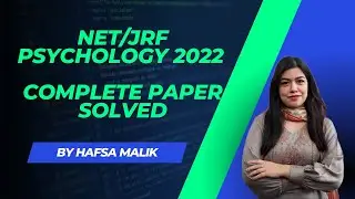 PRACTICE & PAPER ANALYSIS  | NTA UGC-NET 2022 PSYCHOLOGY - PART I  | HAFSA MALIK #hafsa_malik #net