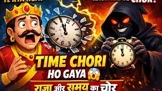Raja Aur Samay Ka Chor 😱 | Time Chori Ho Gaya 😲 | Funny Cartoon Story in Hindi | Moral Story 