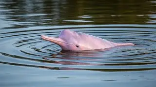 Rare Pink River Dolphin 🐬 Amazon Wildlife ASMR | Calm Water Sounds (4K)