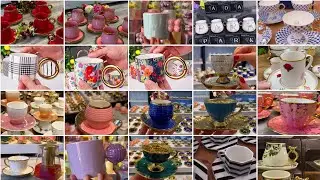 #2024 Beautiful fancy Turkish Coffee cups set New collection imported crockery items TeaCups Designs