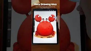 Lets Draw This Whimsical Crab ✨Brush: Soft 3 from Add-on Whimsical Brush set (Etsy Shop “Soulny”)