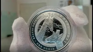 2021 Equatorial Guinea Giraffe 1 oz Silver Coin