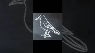 crow drawing easy step by step #drawing #crow #shorts