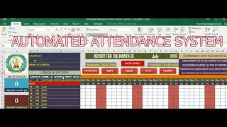 Demo fur fully automated Attendance System using Excel and VBA Programming