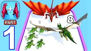 Merge Master - Dinosaur Fusion - Gameplay Walkthrough Part 1 Levels 1-14 (Android,iOS)
