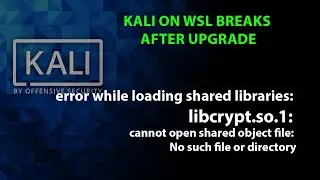 KALI FIX: error while loading shared libraries: libcrypt.so.1: