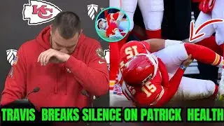 Travis Kelce Gets Emotional Updating Fans on Patrick Mahomes&rsquo; Health After Chiefs&rsquo; Loss