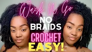 EASY *NO BRAIDS* WASH N GO CROCHET STYLE ON SHORT NATURAL HAIR | TATIAUNNA
