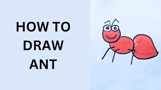 How to draw an ANT | Step by step drawing an ant | Draw easy ant