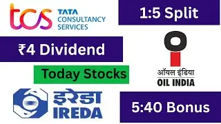 TCS, IREDA, INDIAN OIL Stocks Declared High Dividend, Bonus & Split
