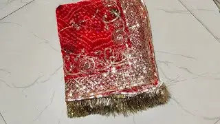 chunri,pila chunri odone ke style,sekhawati odhni,sekhawati chunri,rajasthani chunri,shekhawati chun