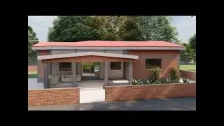 Maison moderne faite en brique de terre compress&eacute;es