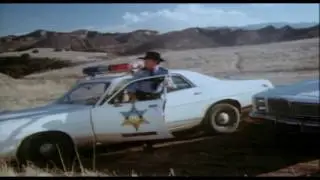 Motorcycle chase and crash Hazzard Style