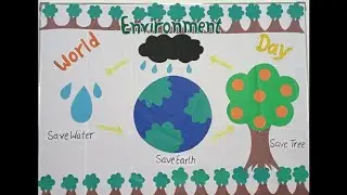 Environment board decoration ideas for school | Earth day decoration ideas for school |